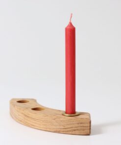 Grimm's Geburtstagsring 10% Bienenwachskerzen 12 Stk | rot