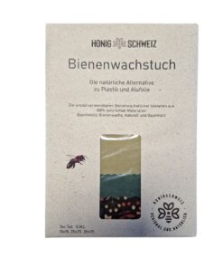 Honigschweiz Bienenwachstuch Starter 3er SET (S/M/L) | natur-grün-blume