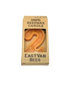 Geburtstag Zahlenkerzen aus Bienenwachs | rot - 1