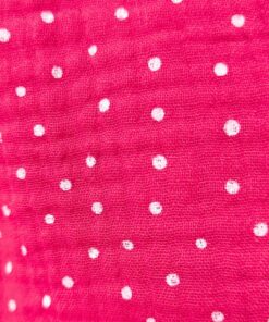 Musselin JUP HIMBEER/DOTS