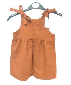 Signorina Topolina Bindeoverall kurz LEINEN | KUPFER