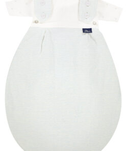 Alvi® Frühchenschlafsack Komplett 2-teilig (Jersey) (Grösse 44–56 cm) | Bleu Stripe