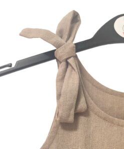 Signorina Topolina Bindeoverall kurz LEINEN | TAUPE