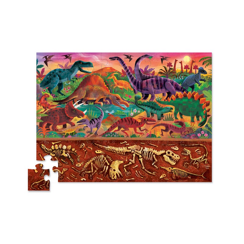 CROCODILE CREEK Puzzle 48 PCS (ab 4 Jahren) Above & Below | Dino – Bild 3