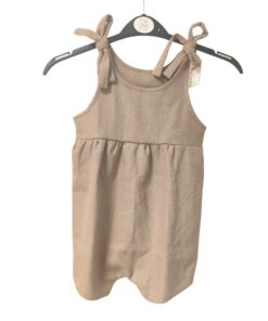 Signorina Topolina Bindeoverall kurz LEINEN | TAUPE