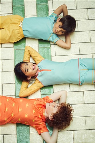 Grass & Air Kinder Badeshorts gerippt | OCHRE – Bild 2