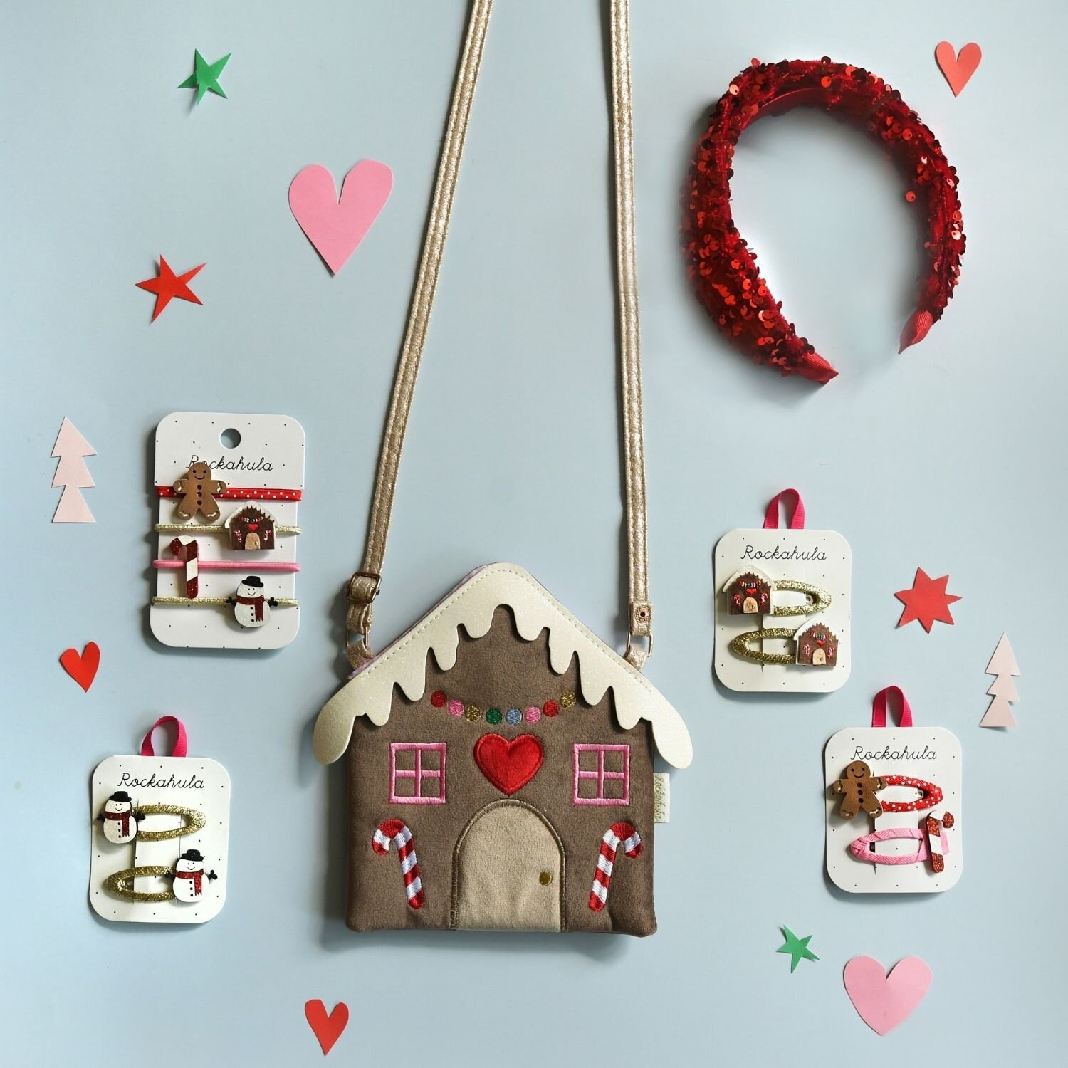 Rockahula Pailletten Samt Haarreif | red – Bild 4