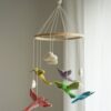 Gamcha Baby Mobile aus Filz | Kolibris