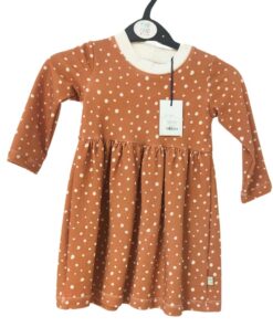 Signorina Topolina Kleid Langarm | rehbraun/gepunktet