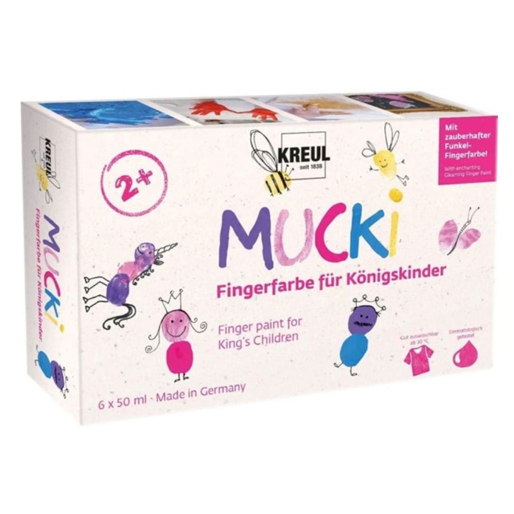 Kreul Mucki Fingerfarben | Königskinder (6x50ml)
