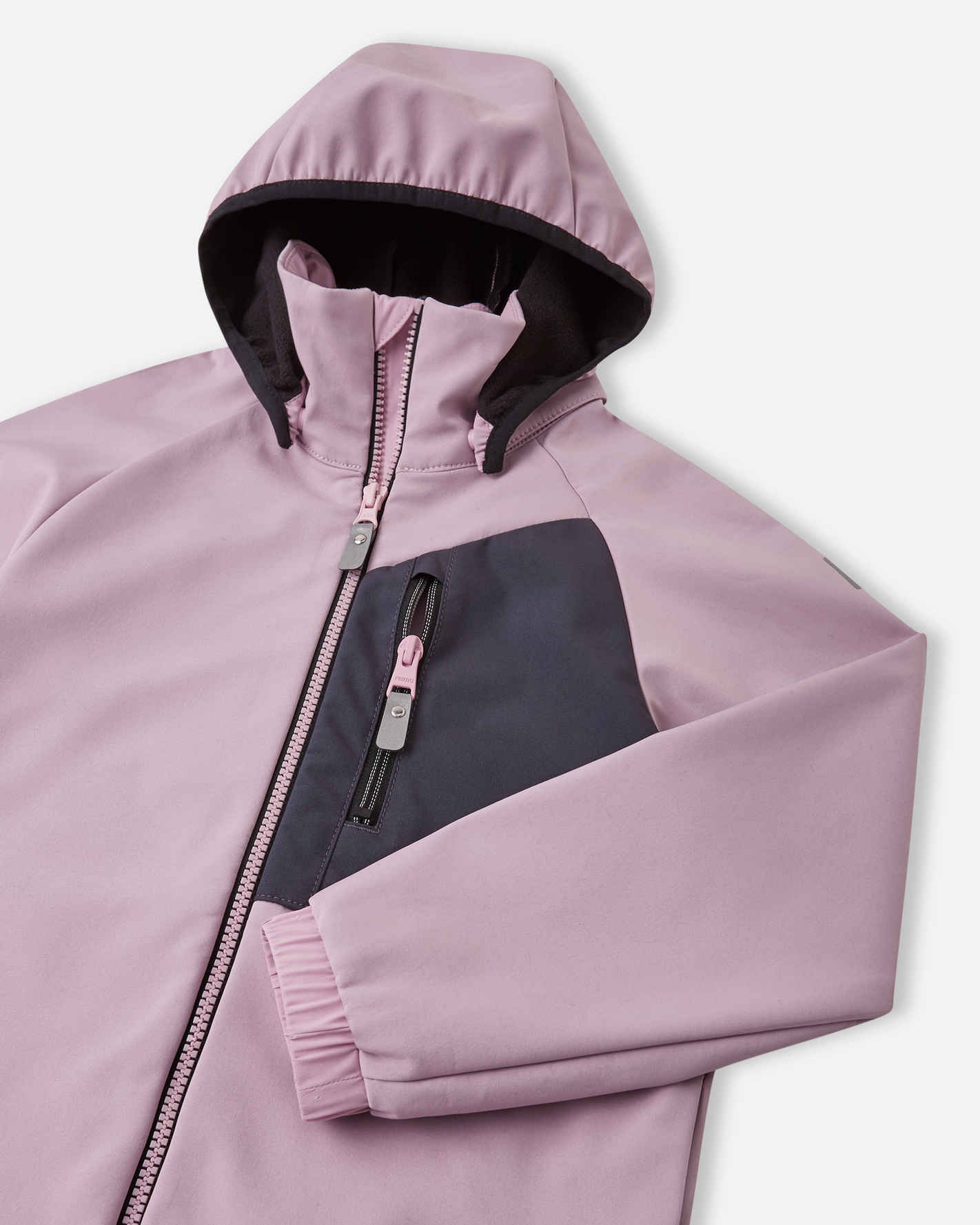 REIMA gefütterte leichte Softshell Jacke MUKANA | Grey Pink – Bild 7