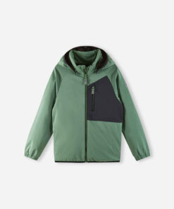 REIMA gefütterte leichte Softshell Jacke MUKANA | Green Clay