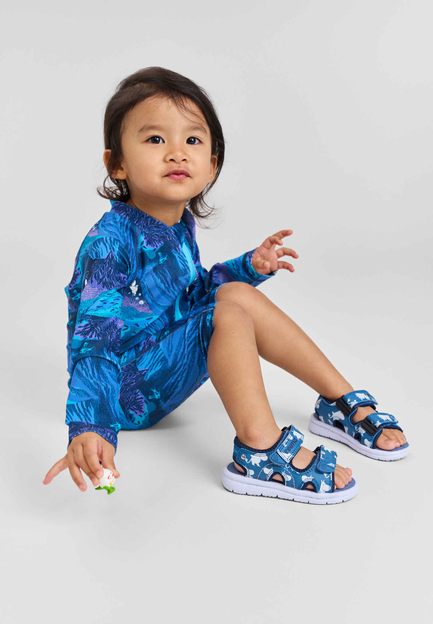 REIMA Kleinkind UV Overall Moomin Sandig | Turquoise Blue