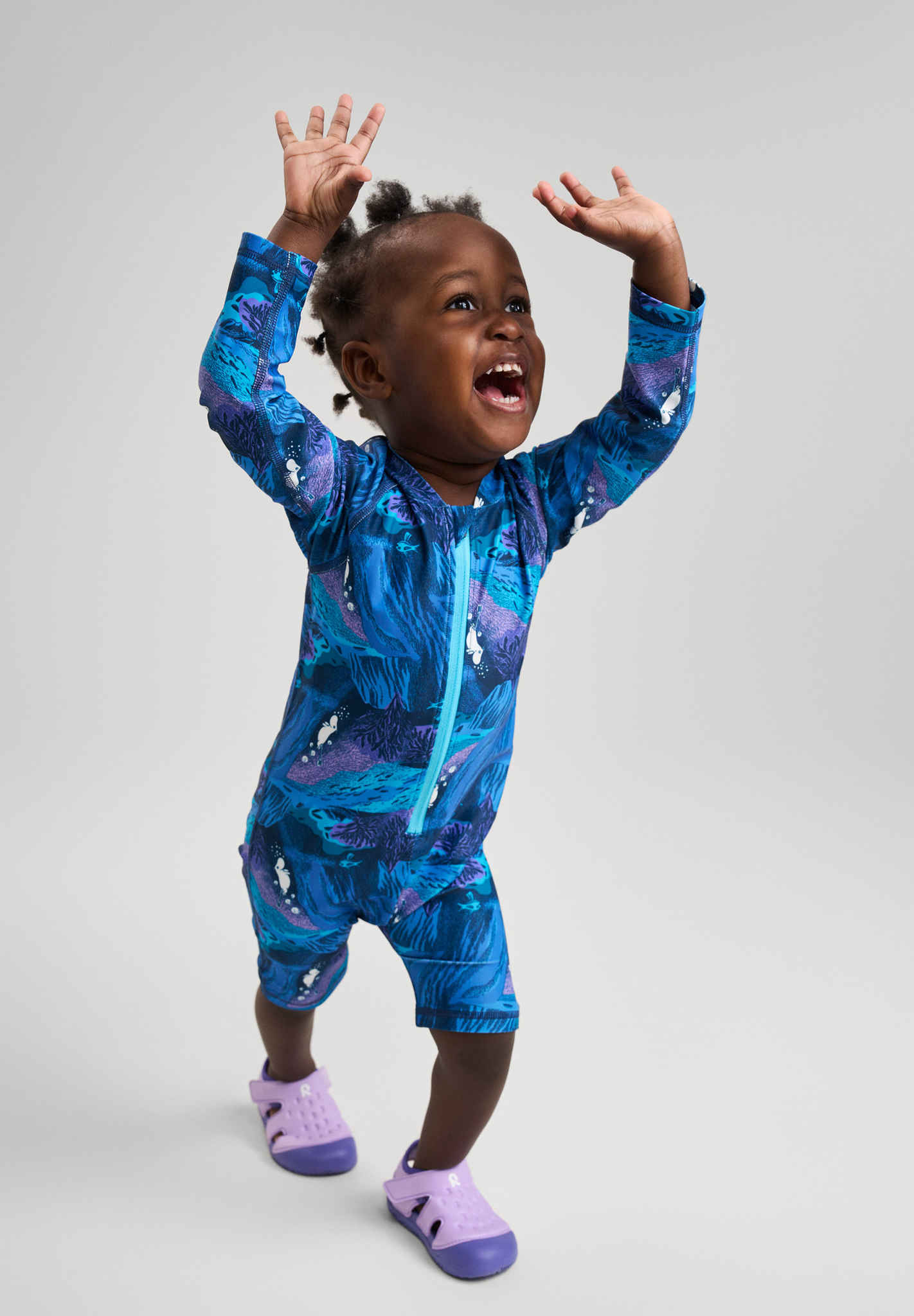 REIMA Kleinkind UV Overall Moomin Sandig | Turquoise Blue