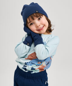REIMA Kinder Merino Fäustlinge EINO | Navy