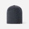 Reima leichte Merino (100%) Mütze DIMMA | black melage