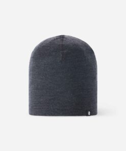 Reima leichte Merino (100%) Mütze DIMMA | black melage