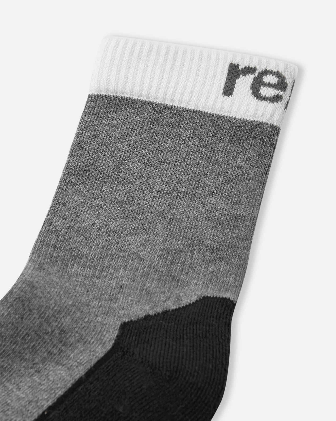 REIMA Socken VILLALLA (mit Merino) | melange grey (2nd Season) – Bild 3
