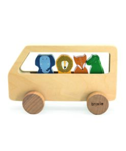 Trixie Holz Tierbus mit 4 Spielfiguren (ab 18m +)