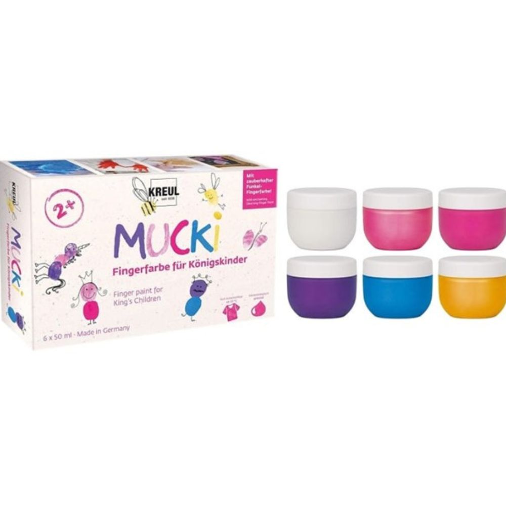 Kreul Mucki Fingerfarben | Königskinder (6x50ml)