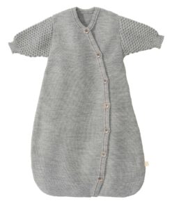 Disana Baby Merino Strick Langarm Schlafsack | grau