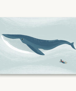 VIERUNDFÜNFZIG Postkarte | Blauwal Meerestiere