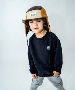 LIL' BOO 5 Panel Fleece CAP mit Fleece und Ohrenklappen | brown