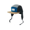 LIL' BOO 5 Panel Wool CAP mit Ohrenklappen | black-blue