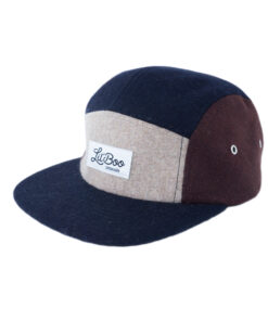LIL' BOO 5 Panel Wool CAP | brown-navy