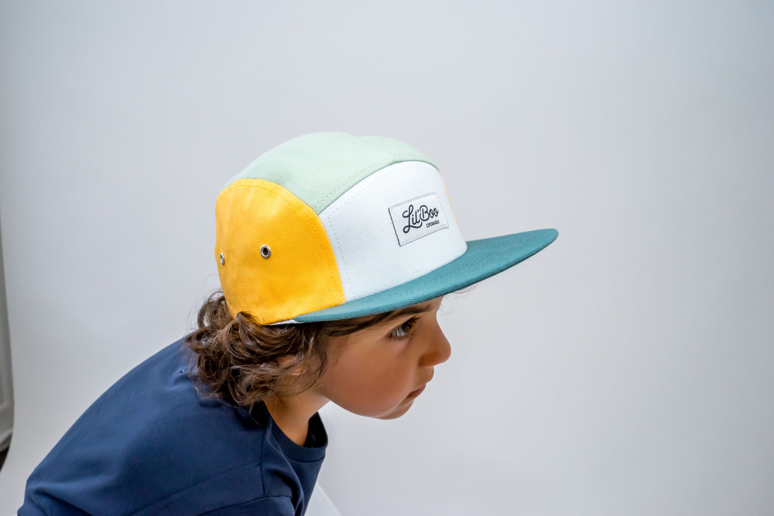 LIL' BOO 5 Panel CAP | Block YELLOW GREEN