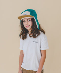 LIL' BOO 5 Panel Cord CAP mit Fleece und Ohrenklappen | green