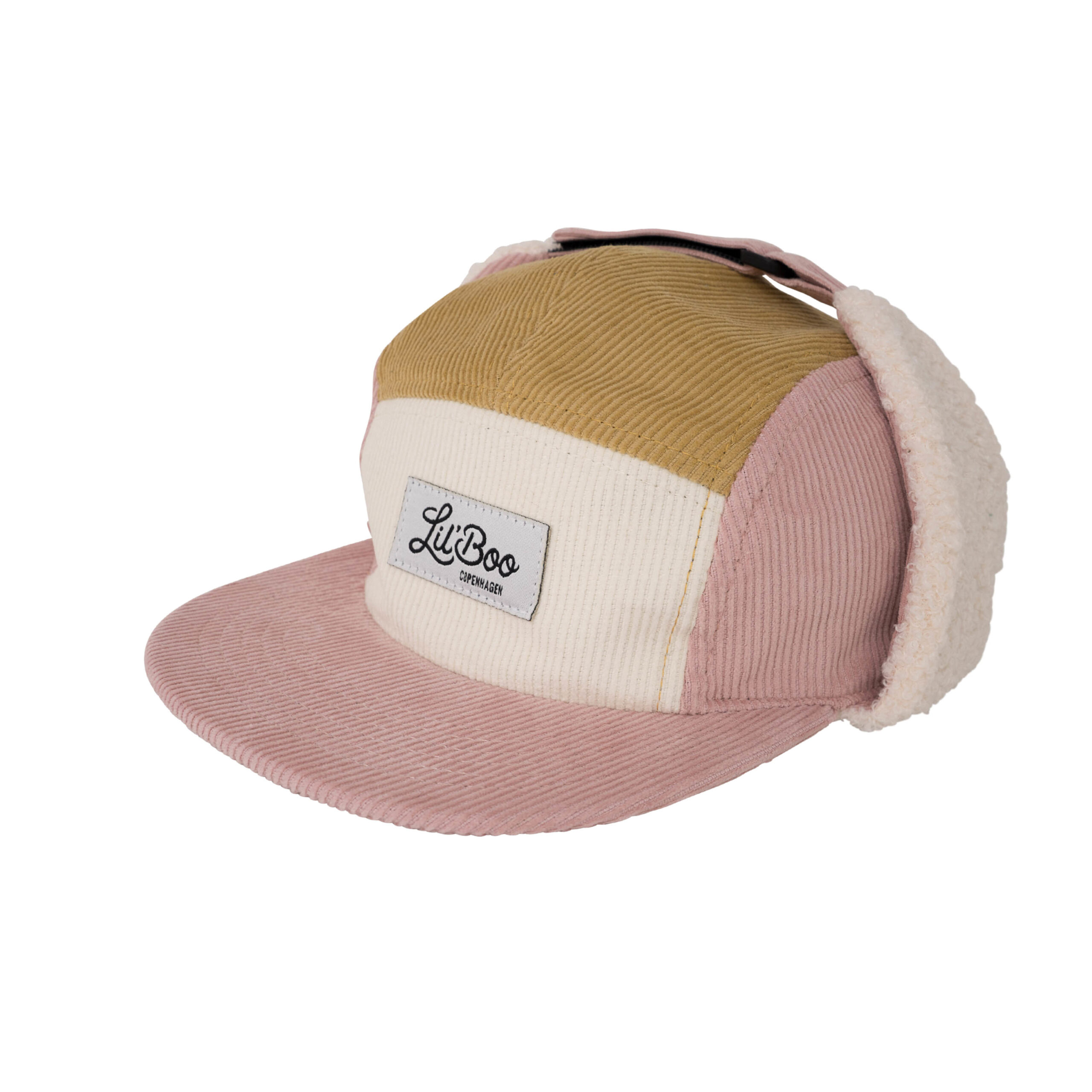 LIL' BOO 5 Panel Cord CAP mit Fleece und Ohrenklappen | pink – Bild 3