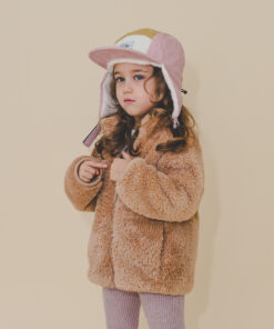 LIL' BOO 5 Panel Cord CAP mit Fleece und Ohrenklappen | pink