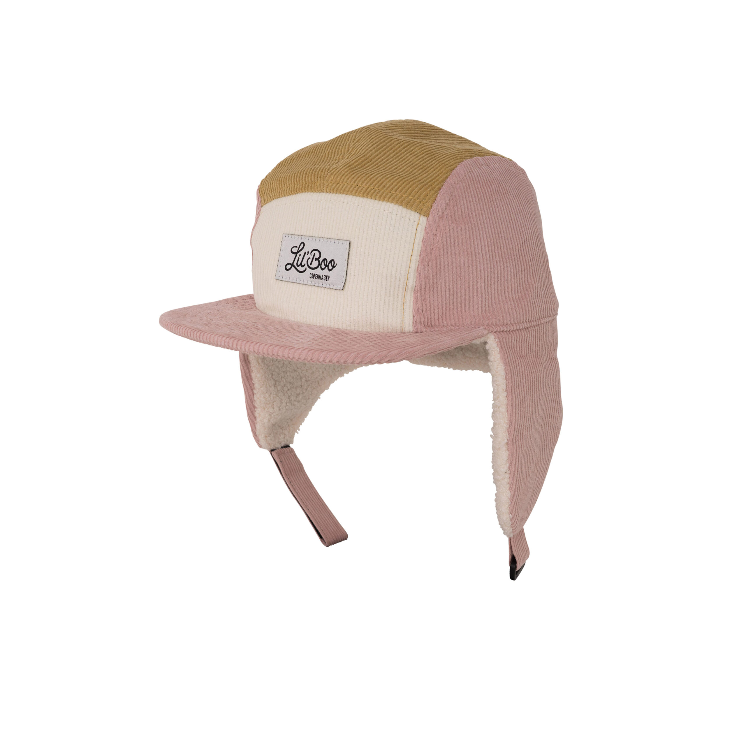 LIL' BOO 5 Panel Cord CAP mit Fleece und Ohrenklappen | pink – Bild 2