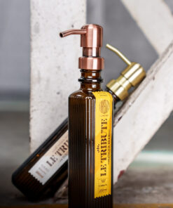 Spender-Aufsatz Pumphead für Glasflaschen gold und bronze