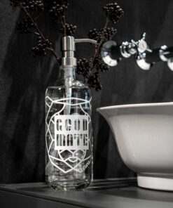 Spender-Aufsatz Pumphead für Glasflaschen silber