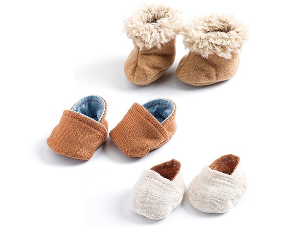 Djeco Pomea Puppen Hausschuhe | 3 Paar