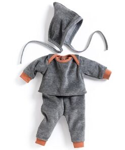 Djeco Pomea Puppen Kleiderset (30-36cm) | Pearl Gray