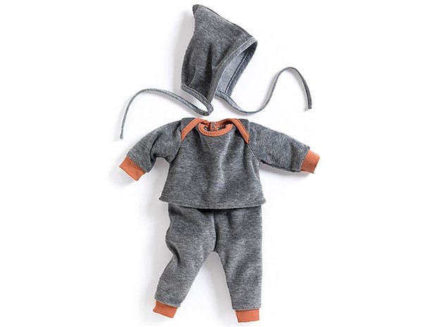 Djeco Pomea Puppen Kleiderset (30-36cm) | Pearl Gray