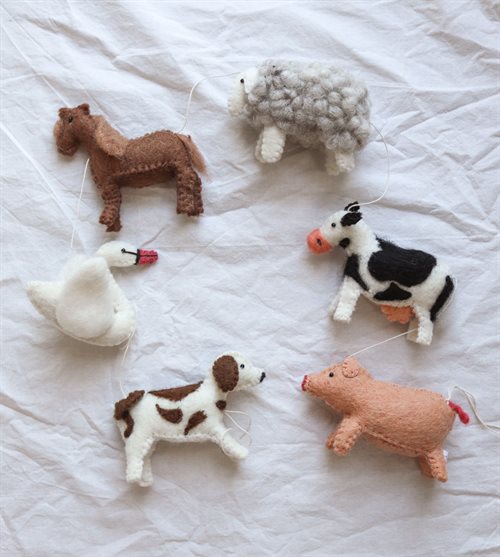 Gamcha Deko Girlande aus Filz | Bauernhof – Bild 2