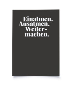 Tadah Postkarte | Einatmen. Ausatmen. Weitermachen