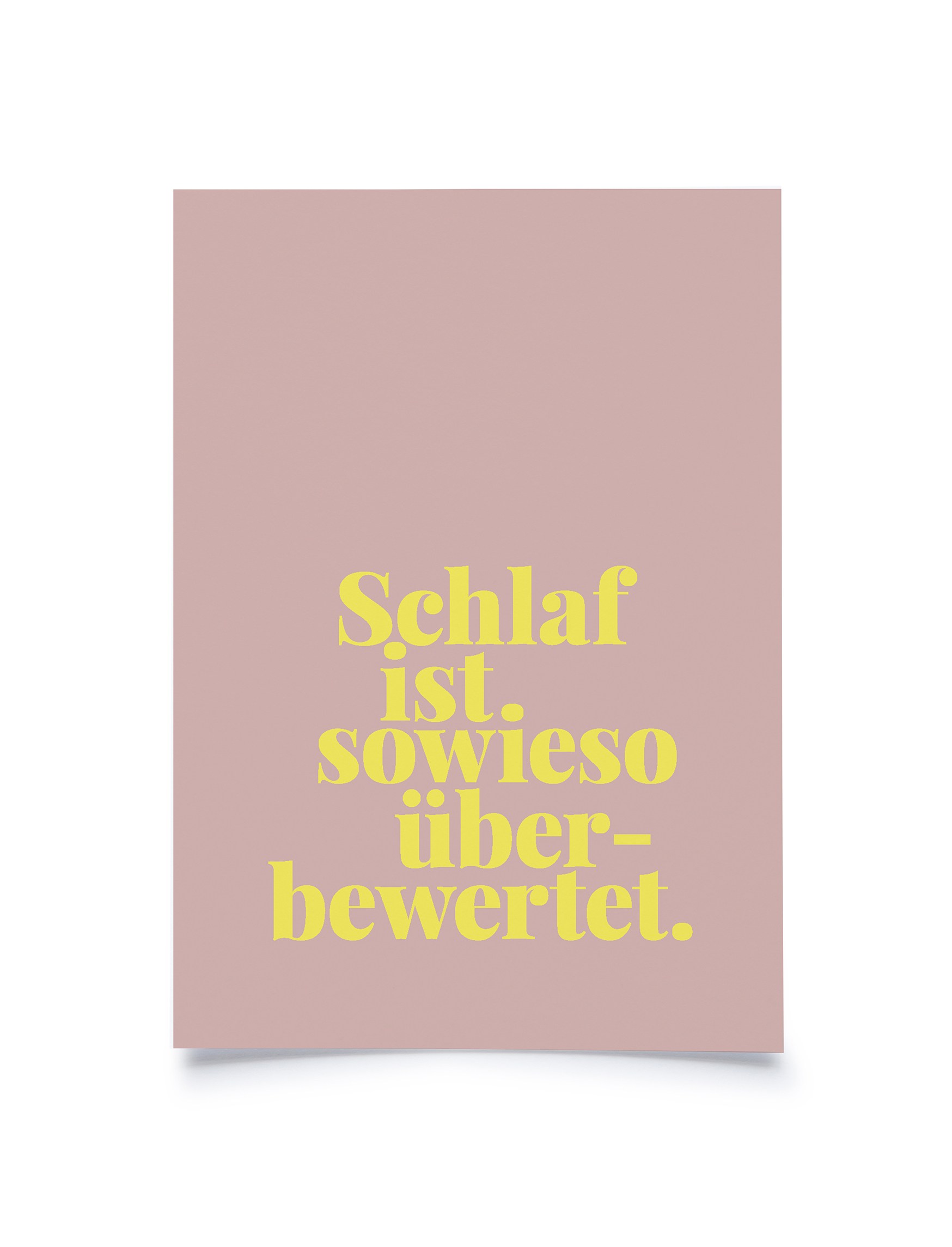 Tadah Postkarte | Schlaf ist sowieso überbewertet.