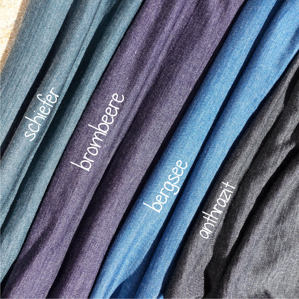 Glückskind Stirnband Merinowolle & Tencel | Schiefer – Bild 4