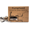 Spender-Aufsatz Pumphead für Glasflaschen silber