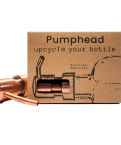 Spender-Aufsatz Pumphead für Glasflaschen kupfer