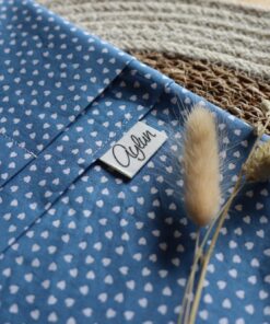 Hülle für Gesundheitsheft Herzen blau