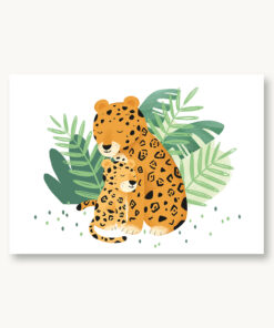 VIERUNDFÜNFZIG Postkarte | Jaguar Mit Kind