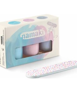 Nagellack auf Wasserbasis von Namaki 3er Set mit Nagelfeile