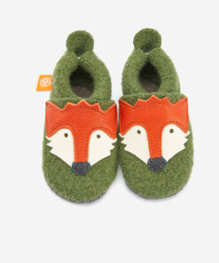 Orangenkinder Wollwalk Filz Hausschuhe | Fuchs