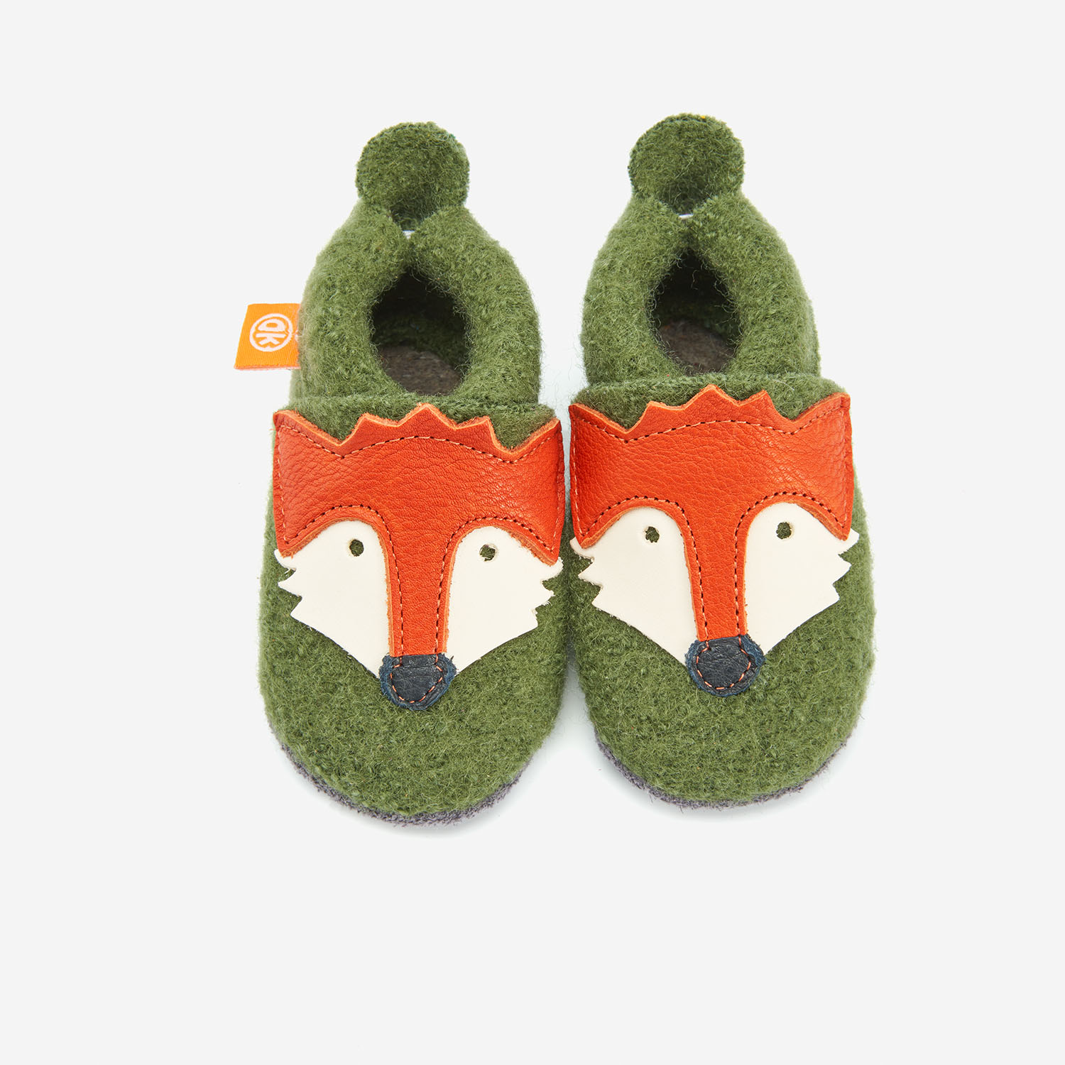 Orangenkinder Wollwalk Filz Hausschuhe | Fuchs